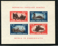 1948, ROMANIA , LP 246 , MUNCA IN COMUNICATII , COLITA NEDANTELATA - MNH foto