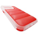 Husa spate antisoc policarbonat alb si TPU rosu, semitransparent, pentru Apple iPhone 14 Pro