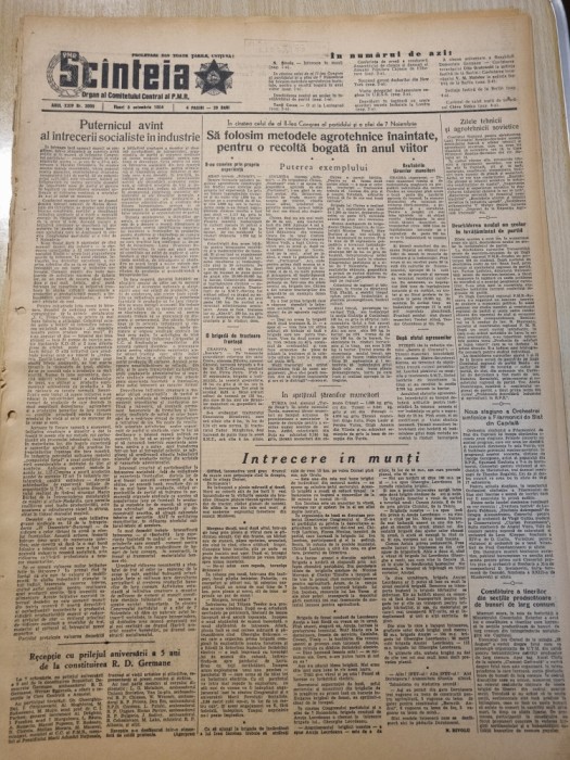 scanteia 8 octombrie 1954-art. arad,craiova,viulnita,oradea,pitesti