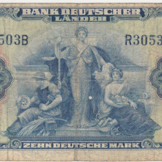 GERMANIA 10 MARK MARCI 1949 F