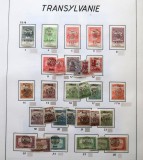 Transilvania 1919 &ndash; Lot timbre ocupație rom&acirc;nească &icirc;n Ardeal, supratipar &bdquo;BANI&rdquo; și &bdquo;LEI&rdquo;, serie clasică de referință