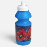 Sticlă cu capac flip-top, 380 ml, Albastră, cu design Spiderman, CMCLASS
