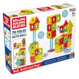 Set blocuri de constructie si bila, Dede, 70 piese