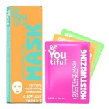 Cumpara ieftin Set 3 masti faciale tip servetel, pentru adolescenti si tineri, 20 ml*3, BeYoutiful