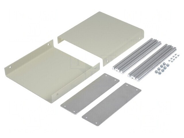 Carcasă Aluminiu cu Panou 1402 180x185x61mm
