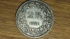 Elvetia -moneda de colectie rara- 2 franci / francs 1921 argint 0.835 - superba!, Europa