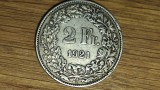 Cumpara ieftin Elvetia -moneda de colectie rara- 2 franci / francs 1921 argint 0.835 - superba!, Europa
