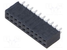Conector şiruri pini mamă 20 PIN 2,54mm aurit THT SAMTEC