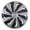 Set 4 capace roti model WIND 16&quot; - SILVER &amp; BLACK AVX-AM10672