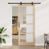 Ușă Glisantă cu Set Hardware &#039;ORKDAL&#039;Lemn Solid &amp; Sticlă