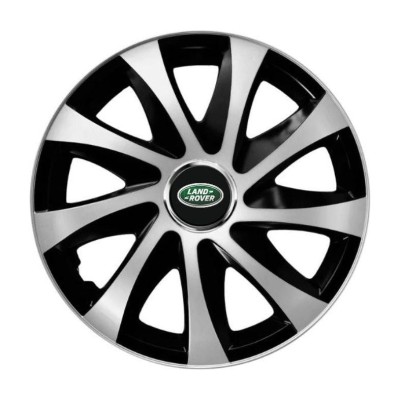 Set 4 capace roti Drift exrta silver&amp;amp;black R15 Compatibil Cu Land Rover foto