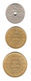 SV * Danemarca LOT 1 KRONE 1997 - 10 si 20 KRONER 1998 - 1990 * -VF / -XF