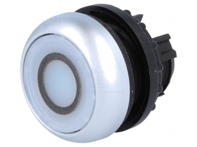 Comutator Apăsare 22mm Alb IP67 foto