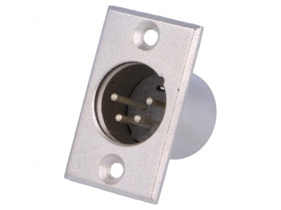 Soclu XLR 4 Pin Lipire 3mm foto