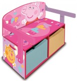 Mobilier 2 in 1 pentru depozitare jucarii Peppa Pig
