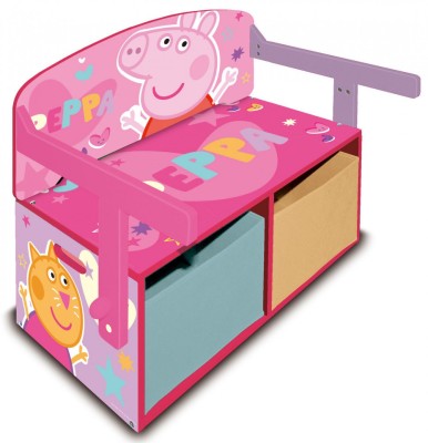 Mobilier 2 in 1 pentru depozitare jucarii Peppa Pig foto