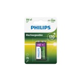 Philips MultiLife 9V 170mAh baterie reincarcabila HR22 / 6HR61-Conținutul pachetului 1 Bucată