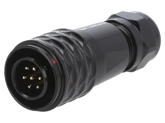 Mufă SA12 tată PIN 7 IP67 4&divide;6,5mm 5A 125V lipire pe cablu