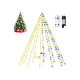 Lumini de Crăciun cu fir pentru interior și exterior, alb cald și multicolor, 2m 300LED cu telecomandă