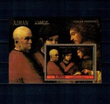 Ajman 1972 - Picturi, arta, pictori italieni, colita neuzata