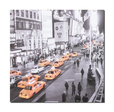 Tablou canvas, New York, Yellow cab 2, 80x80cm, gata de agatat pe perete foto