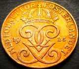 Cumpara ieftin Moneda istorica 2 ORE - SUEDIA, anul 1925 * cod 5177, Europa, Bronz