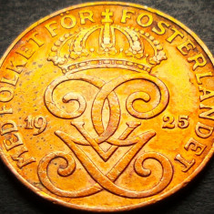 Moneda istorica 2 ORE - SUEDIA, anul 1925 * cod 5177