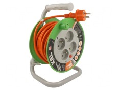 Prelungitor alimentare 4 prize portocaliu 3x1mm2