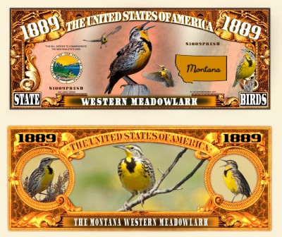 !!! SUA = FANTASY NOTE (TJ6) = MONTANA , WESTERN MEADOWLARK - 2017 - UNC foto