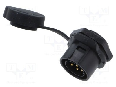 Conector circular soclu tată 7 pini 12A 500V IP67 drept LUTRONIC foto