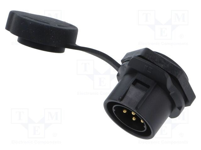 Conector circular soclu tată 7 pini 12A 500V IP67 drept LUTRONIC