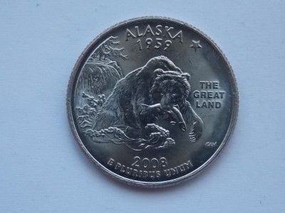 QUARTER DOLLAR 2008 ALASKA foto