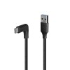 Cablu Lindy USB A la C, 90° 1m negru