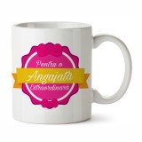 Cana alba personalizata Pentru O Angajata Extraordinara, INOVATIX&reg;. 330ml