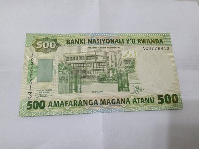 BANCNOTA RWANDA 500 FR 2004 foto
