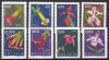 Bolivia 1962 flori MI 672-679 MNH, Nestampilat