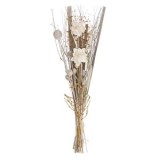 Buchet Decorativ cu Flori Uscate Bej Albe 90cm, CMCLASS
