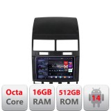 Navigatie VW Touareg 2004-2011 Edotec Kit-042 8 core QLED 2K 16+512GB 360 Android Waze USB Navigatie Internet Youtube Radio