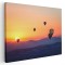 Tablou peisaj cu baloane cu aer cald la apus Tablou canvas pe panza CU RAMA 40x60 cm