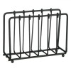 Suport Servetele Metalic, Linii Verticale, Fier, Negru, 13x4.5x10 cm, Oem