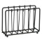 Suport Servetele Metalic, Linii Verticale, Fier, Negru, 13x4.5x10 cm