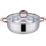 Cratita INOX inductie cu capac sticla 30cm 6.60l Grunberg GR6130