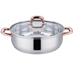 Cratita INOX inductie cu capac sticla 30cm 6.60l Grunberg GR6130 foto