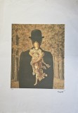 Rene Magritte - Le bouquet tout fait, litografie originala