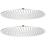 Cap de dus tip ploaie, 2 buc., &Oslash; 50 cm, otel inoxidabil
