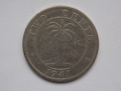 TWO CENTS 1941 LIBERIA foto
