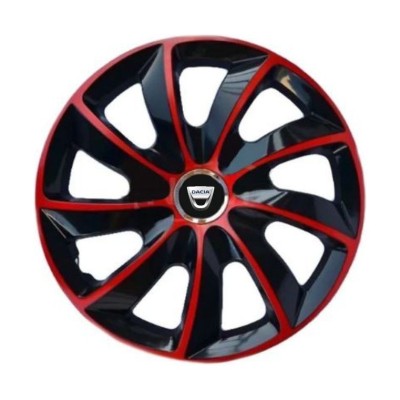 Set 4 Capace Roti 17 inchi, Stig Rosu-Negru, Compatibil cu Dacia foto