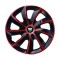 Set 4 Capace Roti 17 inchi (R17), Stig Rosu-Negru, Compatibil cu Dacia