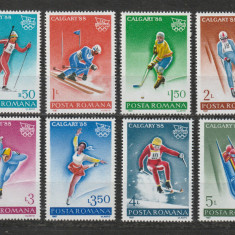 Romania 1987 - #1194 Jocurile Olimpice de Iarna Calgary 8v MNH