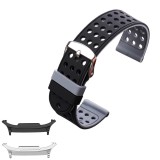Curea silicon cu doua fete compatibila Samsung Galaxy Watch9 40mm, Negru/Gri